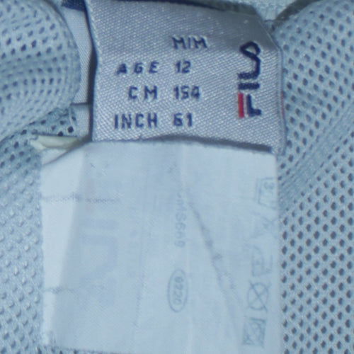 Fila Girls Grey Polyester Track Pants Age 12 Years Elastic Waist Activewear