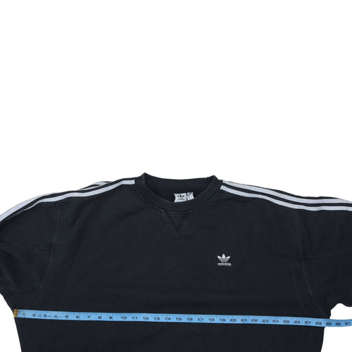 Adidas Women Black Crew Neck Pullover Sweatshirt Size 12