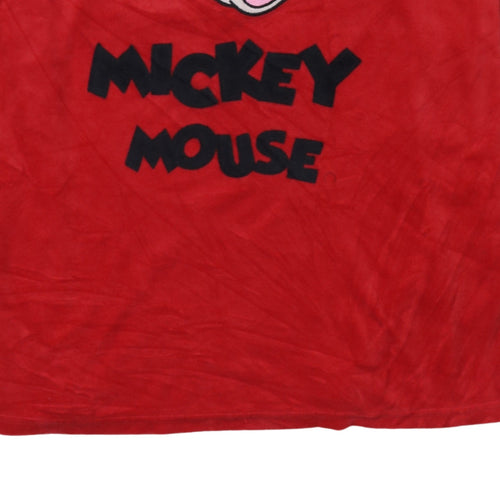 Primark Women Red Mickey Mouse Fleece Nightshirt Size 12-14