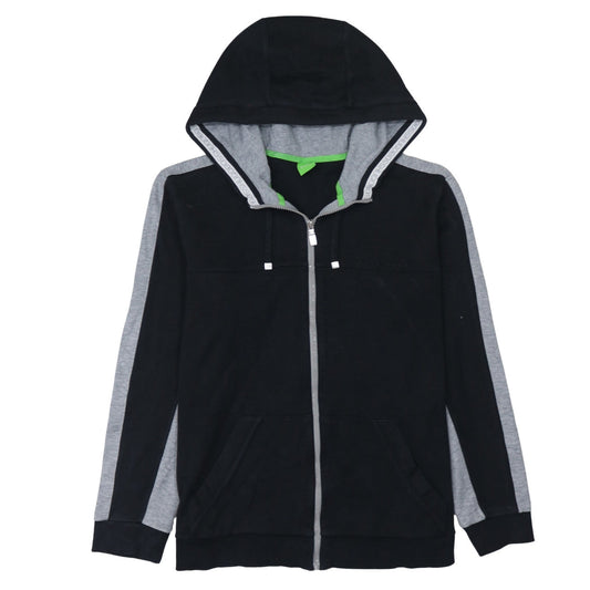 Hugo Boss Men's Black 2XL Full Zip Hoodie with Logo Trim