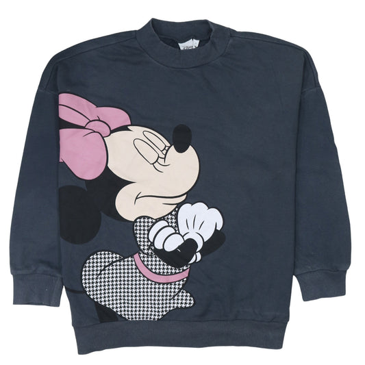 Disney Women’s Navy Minnie Mouse Pullover Sweatshirt Small