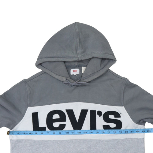 Levi's Men's Grey Logo Pullover Hoodie Size M Regular Fit