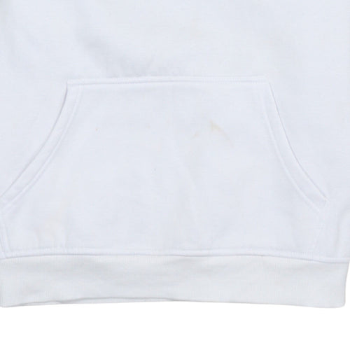 Champion Men's White Pullover Hoodie Large Embroidered Logo