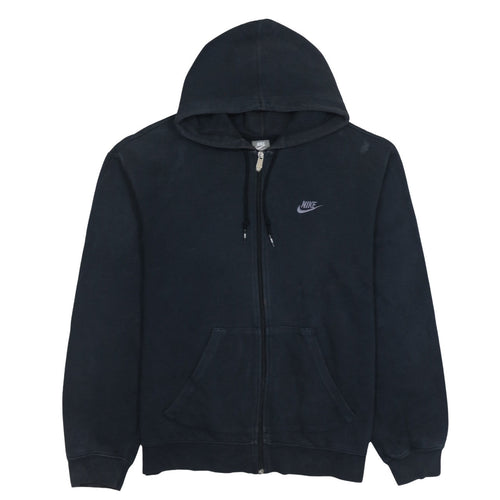Nike Men’s Black Full Zip Hoodie L Fleece Sportswear Sweatshirt