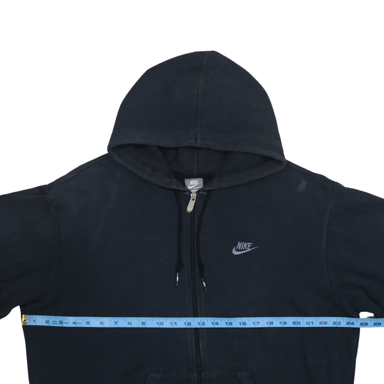 Nike Men’s Black Full Zip Hoodie L Fleece Sportswear Sweatshirt