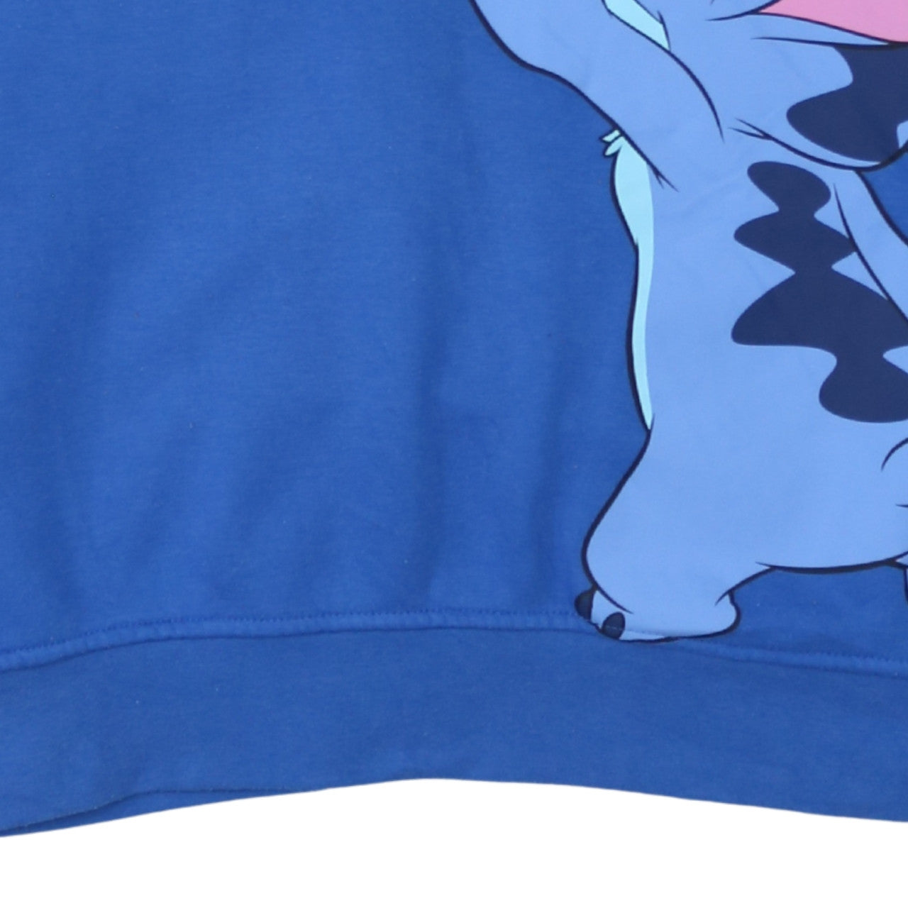Disney Womens Blue Stitch Hoodie Size L Pullover Graphic Print