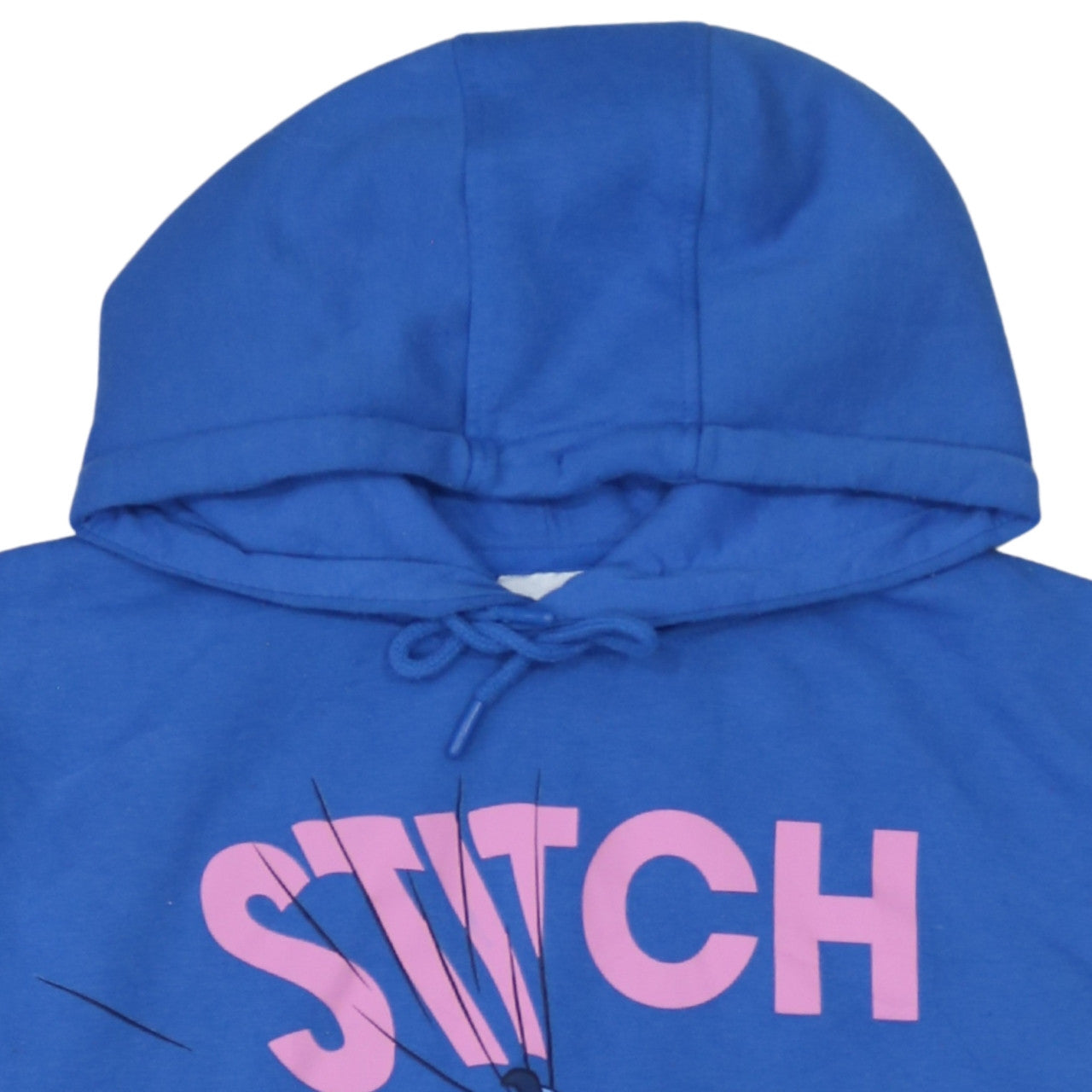 Disney Womens Blue Stitch Hoodie Size L Pullover Graphic Print