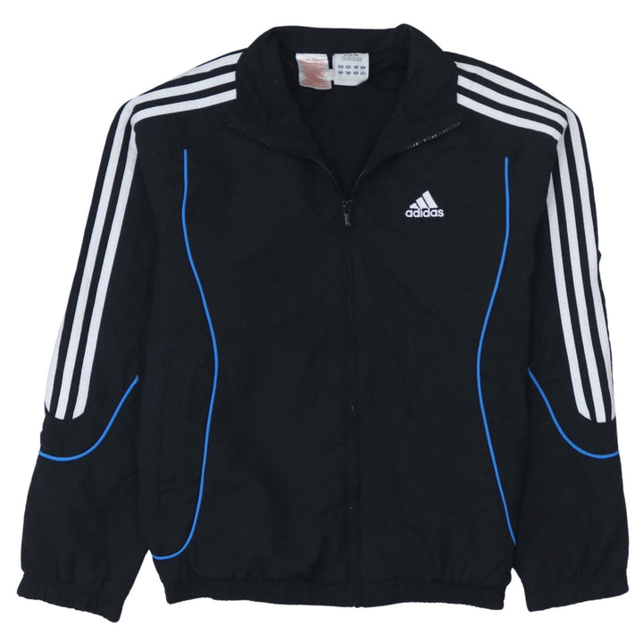 Adidas Boys Black Track Jacket 15-16 Years Full Zip Sports Top