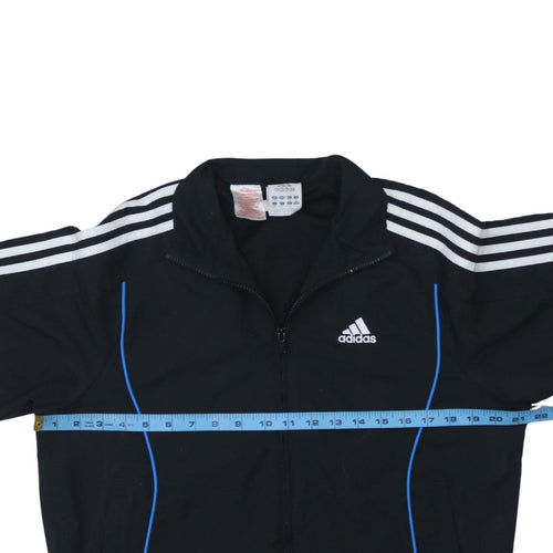 Adidas Boys Black Track Jacket 15-16 Years Full Zip Sports Top