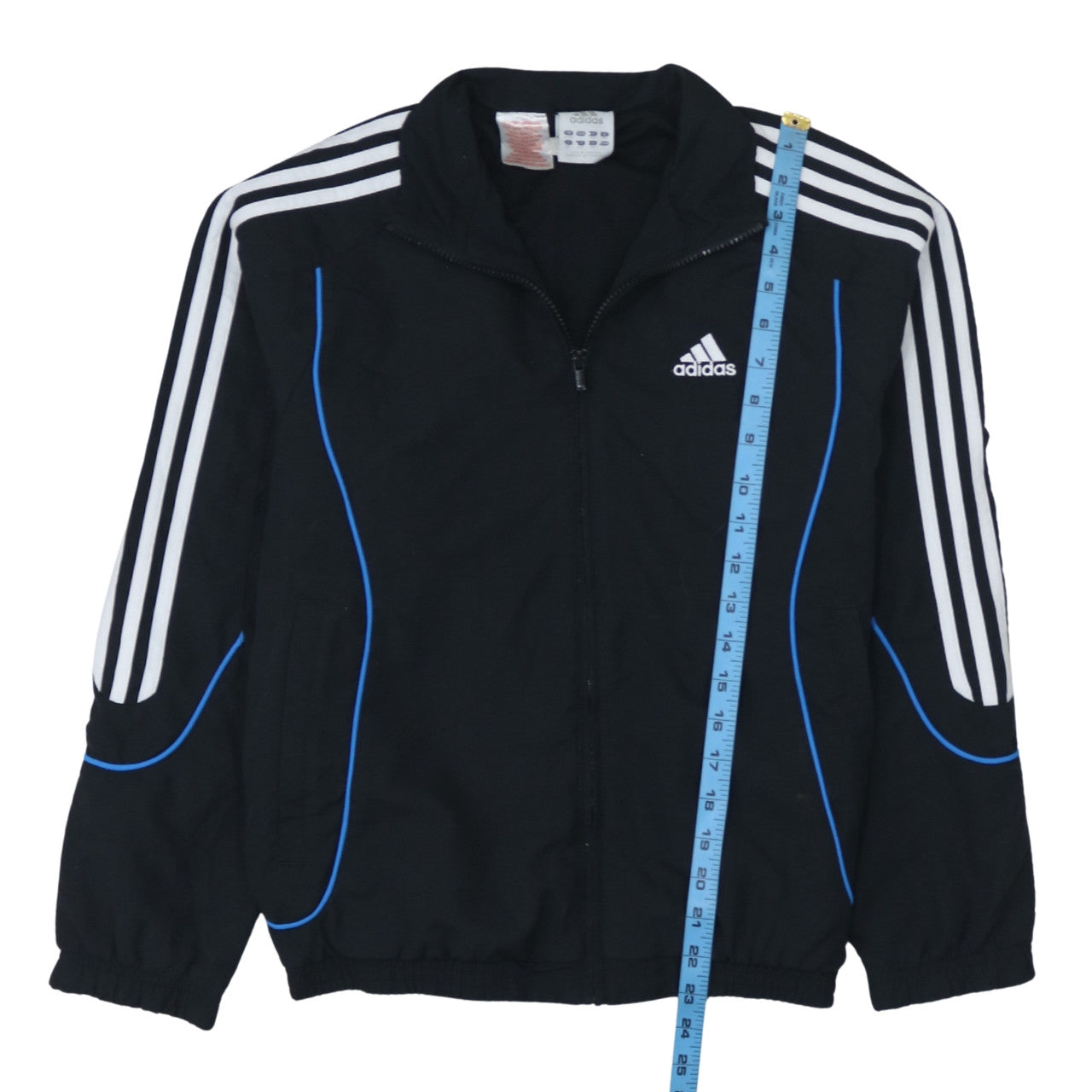 Adidas Boys Black Track Jacket 15-16 Years Full Zip Sports Top