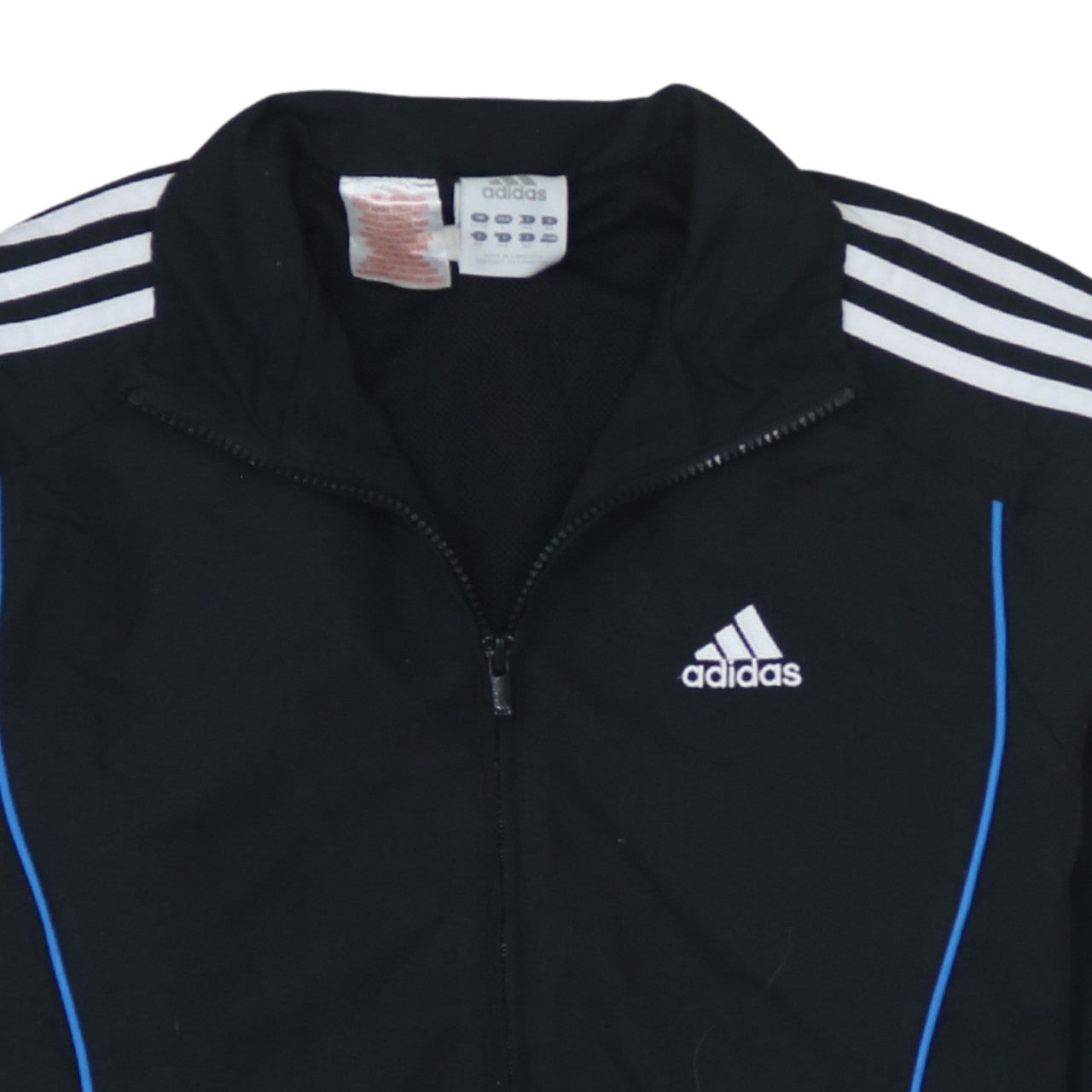 Adidas Boys Black Track Jacket 15-16 Years Full Zip Sports Top