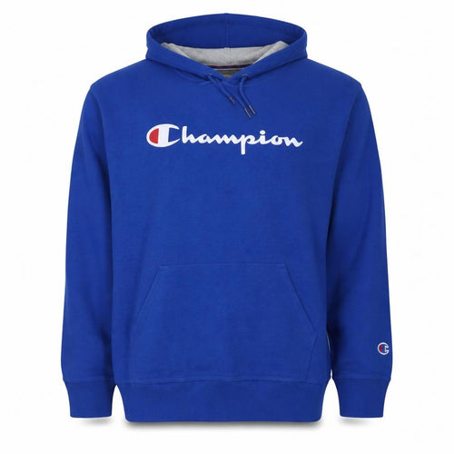 Champion Men's Blue XL Pullover Hoodie Fleece Logo Sweatshirt