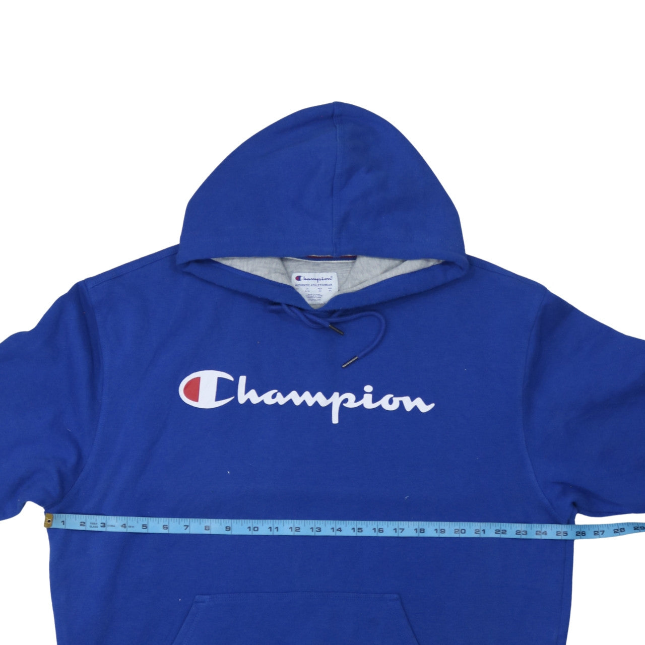 Champion Men's Blue XL Pullover Hoodie Fleece Logo Sweatshirt