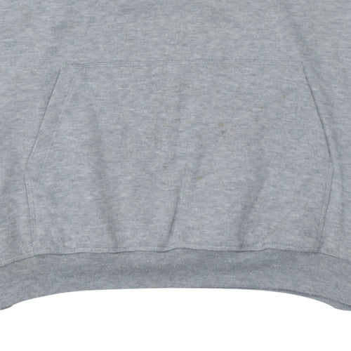 Reebok Men's Grey & Blue Pullover Hoodie Size L Sports Fleece