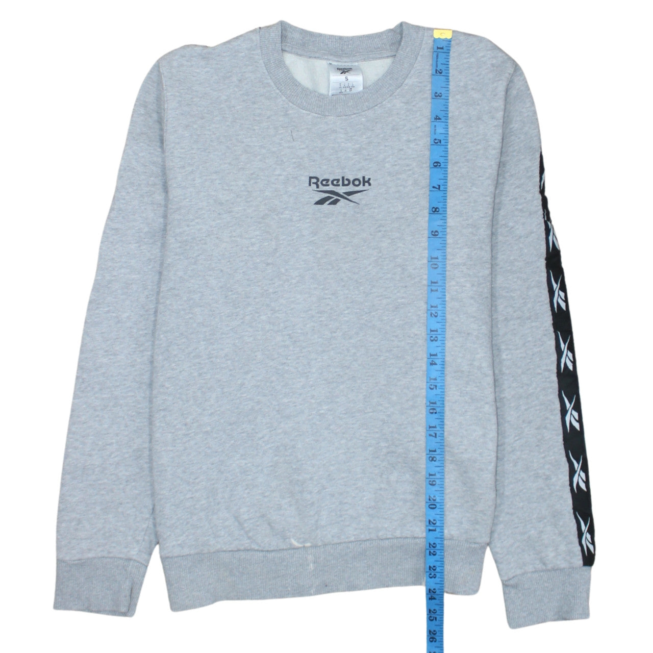 Reebok Women’s Grey Small Sweatshirt Crew Neck Long Sleeve Logo