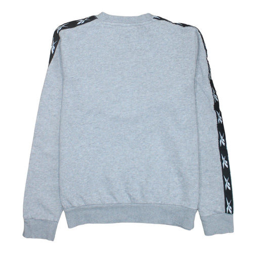Reebok Women’s Grey Small Sweatshirt Crew Neck Long Sleeve Logo