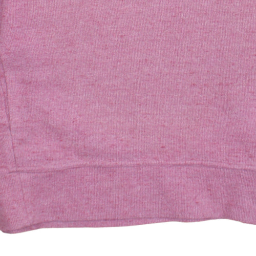 Nike Womens Pink 1/4 Zip Pullover Sweatshirt M Cotton Blend