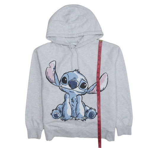 Disney Primark Women Grey Stitch Hoodie Size 12/14 Pullover Cotton Blend