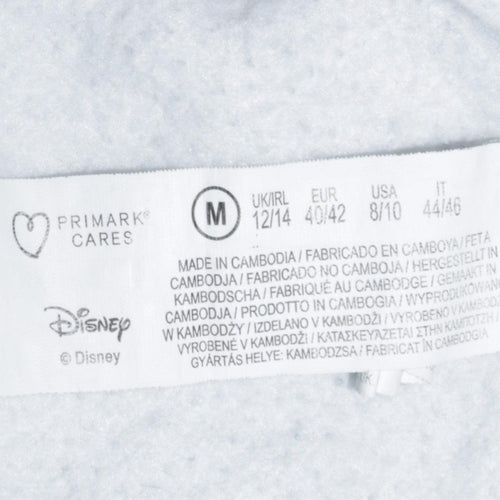 Disney Primark Women Grey Stitch Hoodie Size 12/14 Pullover Cotton Blend