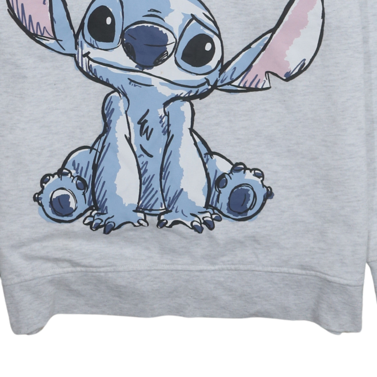 Disney Primark Women Grey Stitch Hoodie Size 12/14 Pullover Cotton Blend