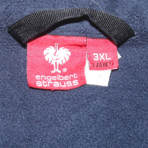 Engelbert Strauss Men's Blue 3XL Fleece Full Zip Activewear Jacket