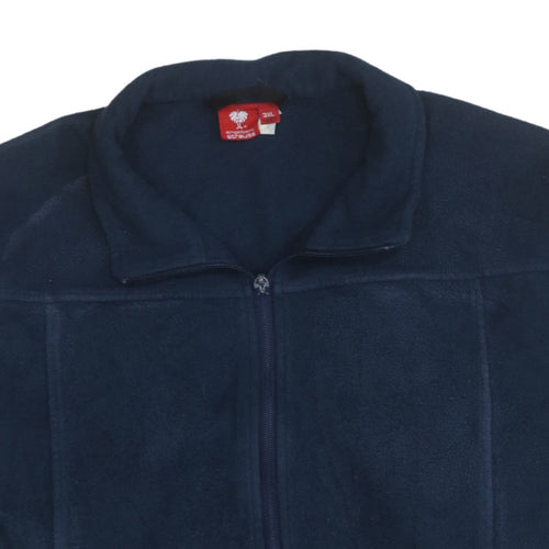 Engelbert Strauss Men's Blue 3XL Fleece Full Zip Activewear Jacket