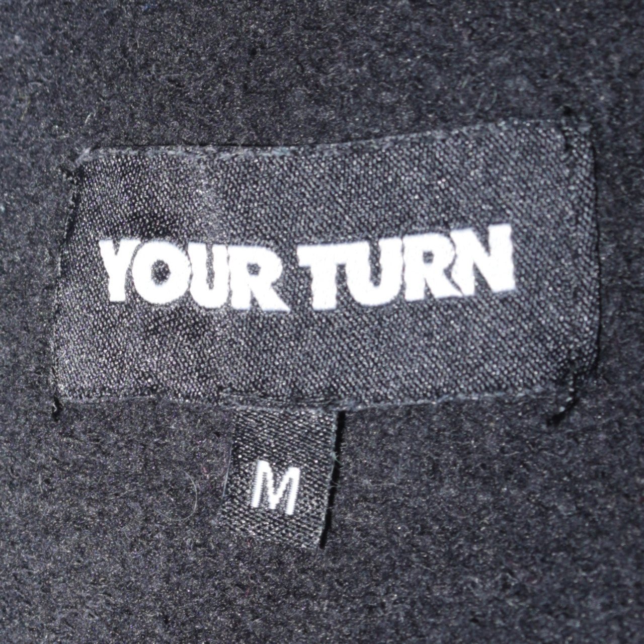 Your Turn Men’s Black Full Zip Hoodie M Sports Stripe Casual