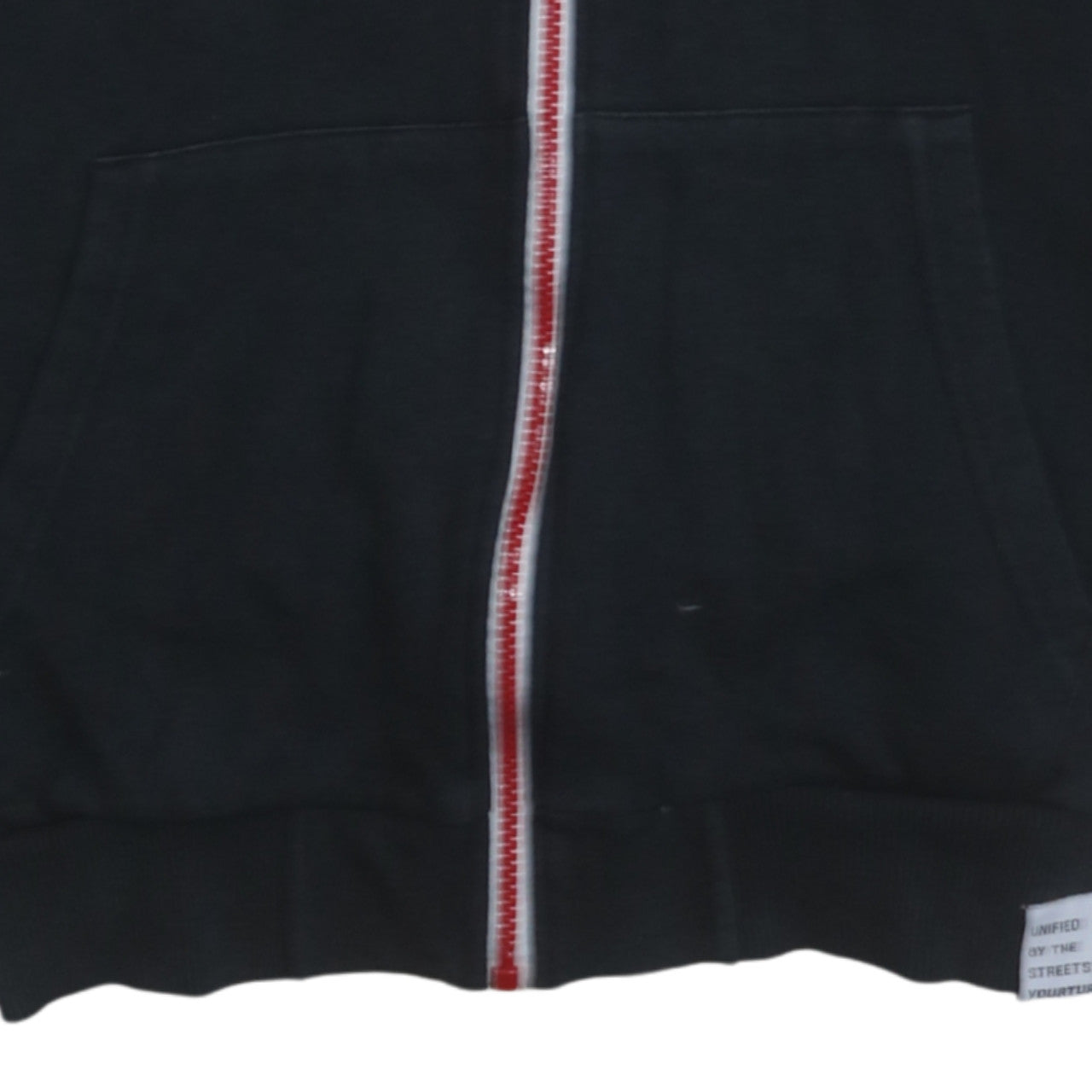 Your Turn Men’s Black Full Zip Hoodie M Sports Stripe Casual