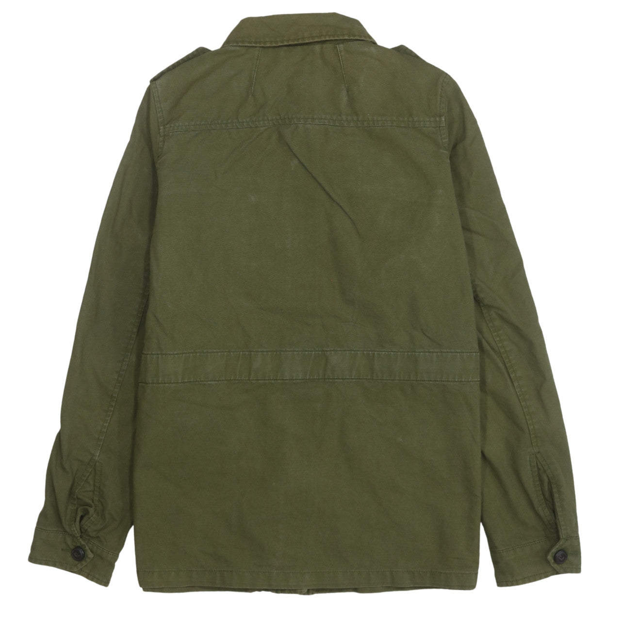 Fat Face Women’s Green Military Jacket Size 12 Cotton Twill Casual