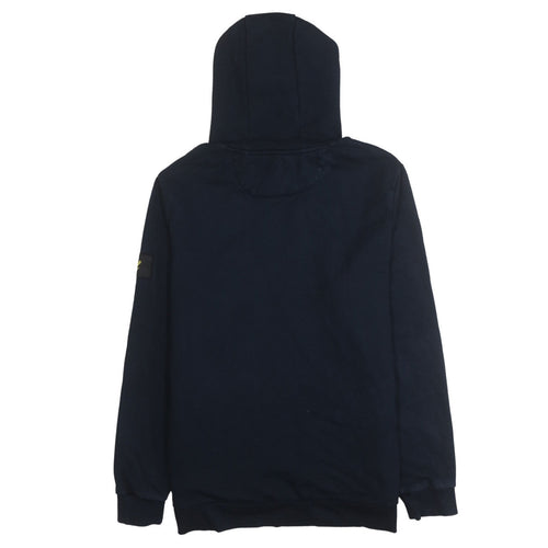 Lyle & Scott Men's Blue Relaxed Fit Pullover Hoodie Size L
