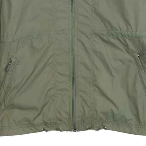 MD Sport Women Green Size 12 Hooded Nylon Windbreaker Jacket