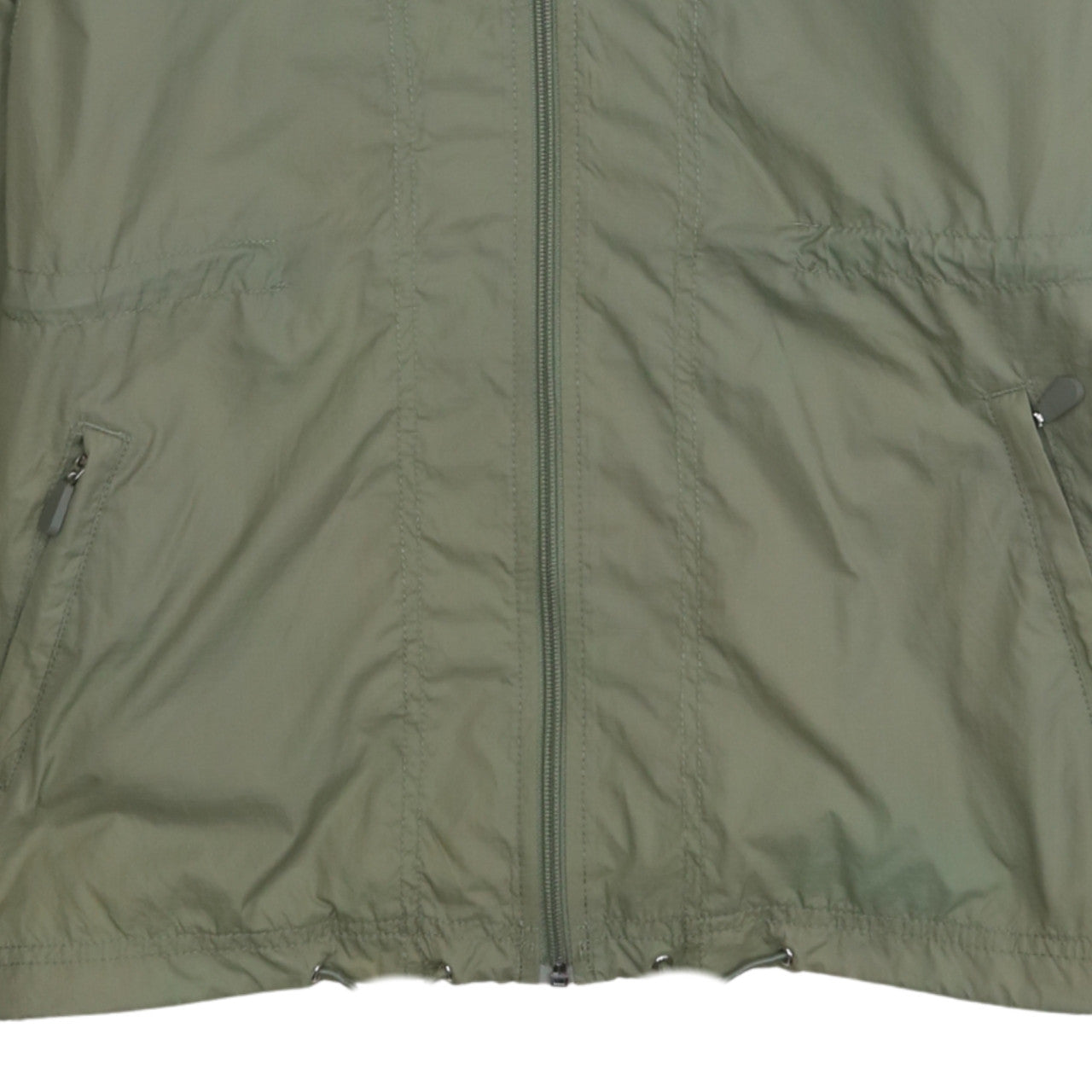 MD Sport Women Green Size 12 Hooded Nylon Windbreaker Jacket
