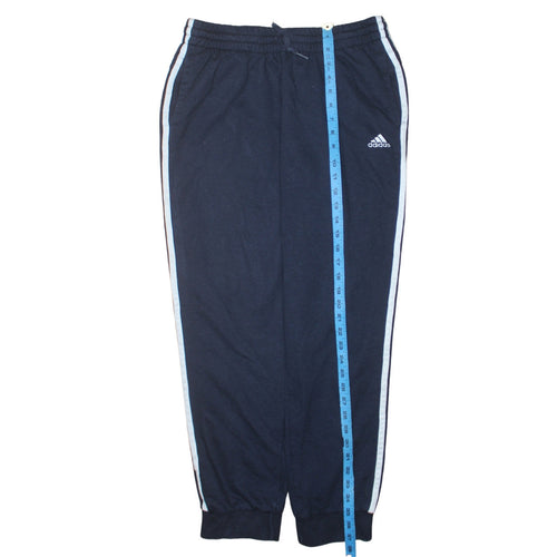 Adidas Women Black XL Track Pants with Side Stripes