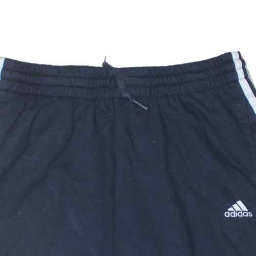 Adidas Women Black XL Track Pants with Side Stripes