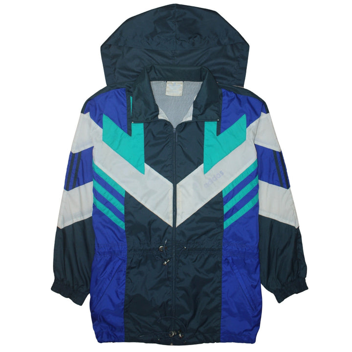 Adidas Women’s Blue 90s Retro Windbreaker Jacket Size L