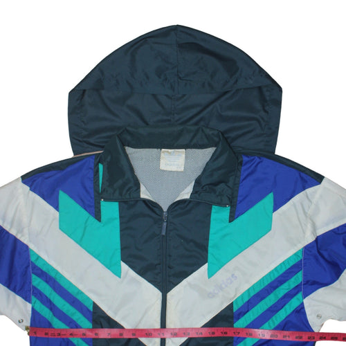 Adidas Women’s Blue 90s Retro Windbreaker Jacket Size L