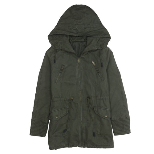 Z Design Women's Green Hooded Parka Jacket Size L