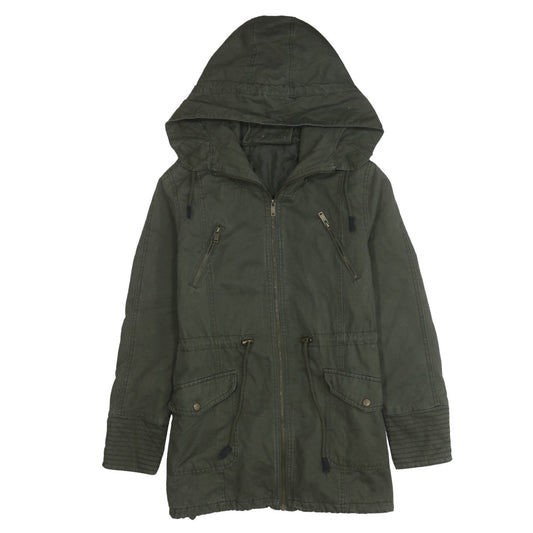 Z Design Women's Green Hooded Parka Jacket Size L