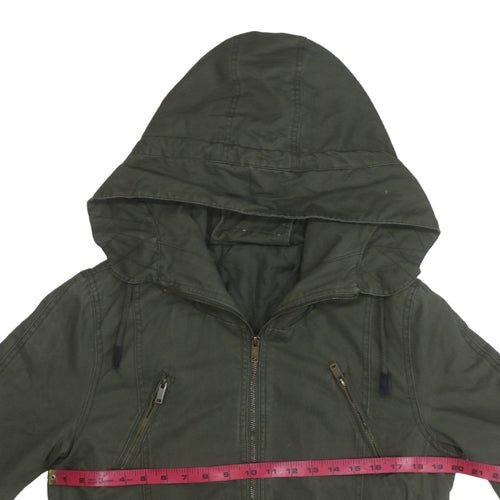 Z Design Women's Green Hooded Parka Jacket Size L