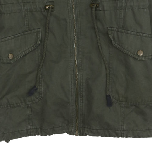 Z Design Women's Green Hooded Parka Jacket Size L