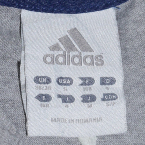 Adidas Men's Grey Small Track Jacket Full Zip Sportswear