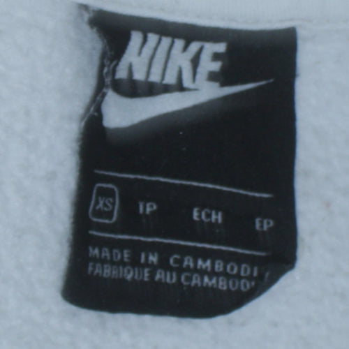 Nike Men's White XS Pullover Hoodie Fleece Sportswear