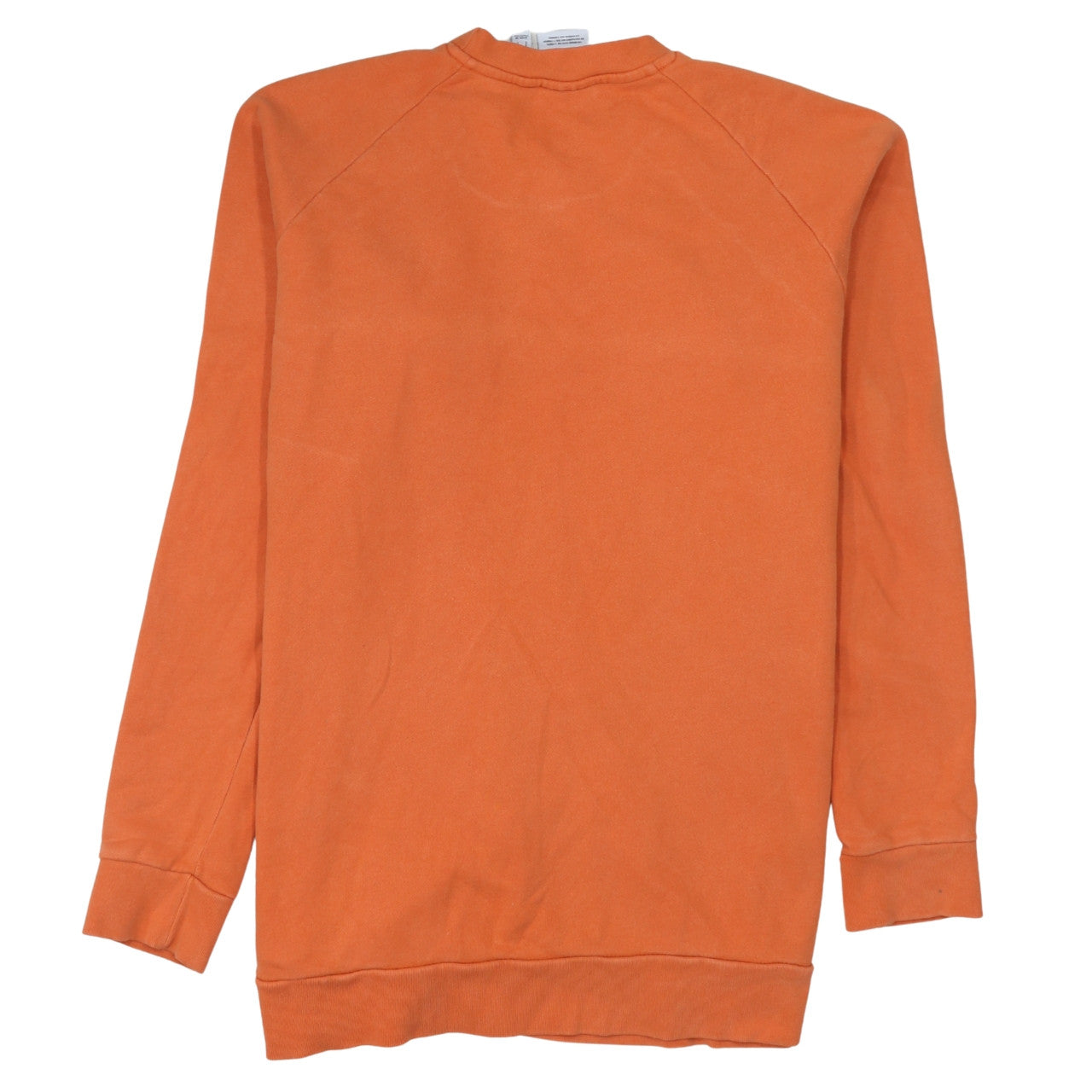 Adidas Mens Orange Logo Crew Neck Pullover Sweatshirt Size L