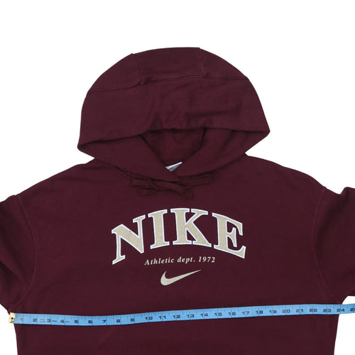 Nike Men's Red XS Pullover Hoodie Embroidered Logo Sportswear