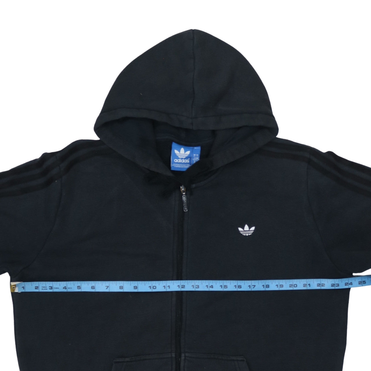 Adidas Men's Black XL Full Zip Hoodie Fleece Sportswear