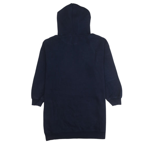 GAP Girls Black Smiley Pullover Hoodie XXL (14-16 Years) Fleece Cotton Blend