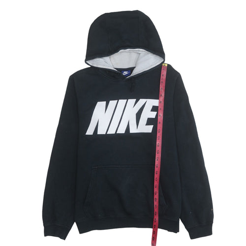 Nike Men's Black Pullover Hoodie S Logo Fleece Sweatshirt