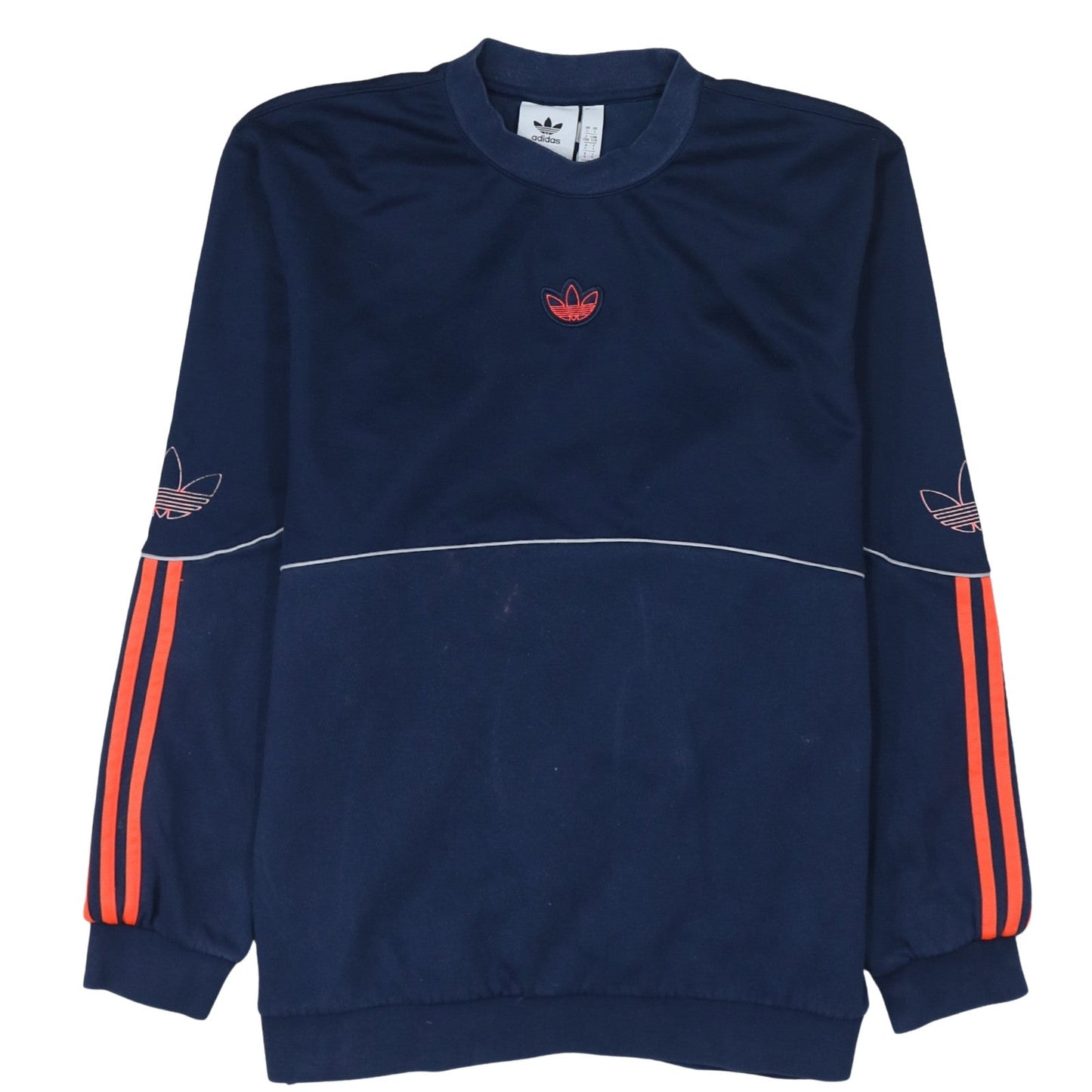 Adidas Men Blue Long Sleeve Pullover Sweatshirt L Sports Style