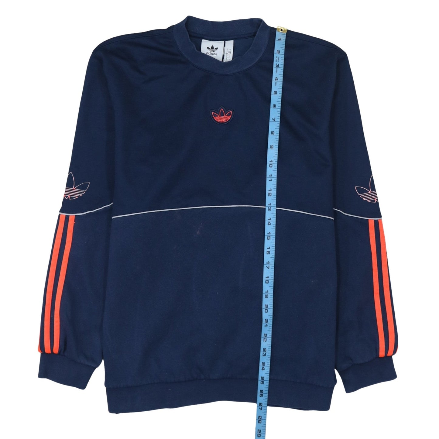 Adidas Men Blue Long Sleeve Pullover Sweatshirt L Sports Style