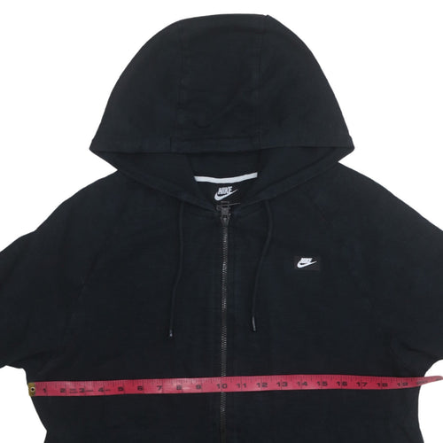 Nike Men’s Black Full Zip Hoodie Medium Regular Fit Cotton